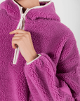 Industry Fleece Hooded Crop Half Zip in Crisp Pink - Fleeces - Gym+Coffee IE