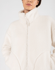 Industry Fleece High Collar Jacket in Cloud White - Fleeces - Gym+Coffee IE