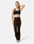 Soft-Motion Flare Legging in Mocha Bean