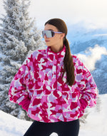 Snap Polar Fleece in Pink Pop Print