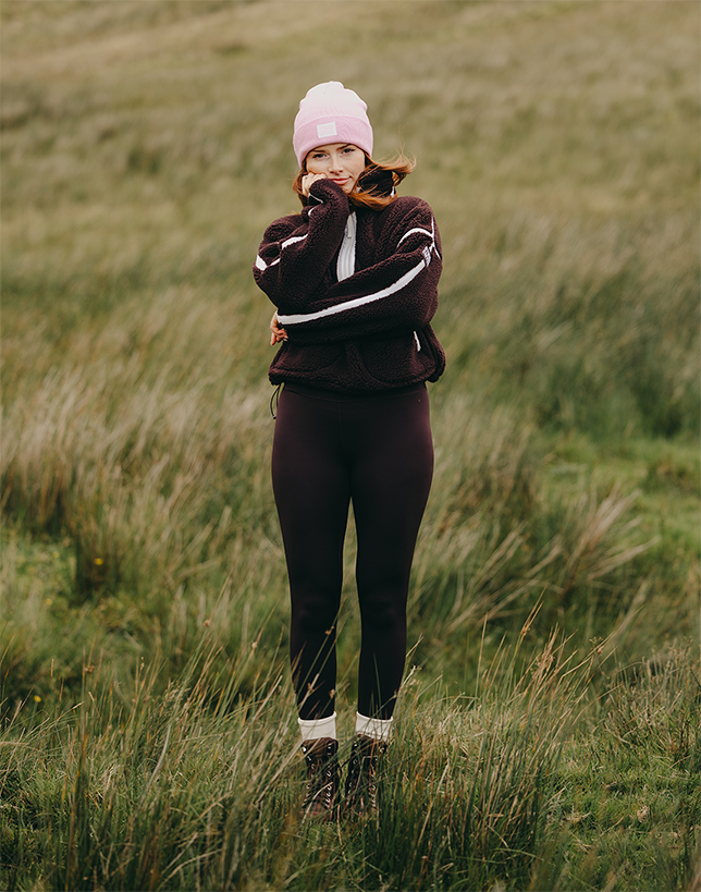 Industry Fleece Half Zip in Mocha Bean