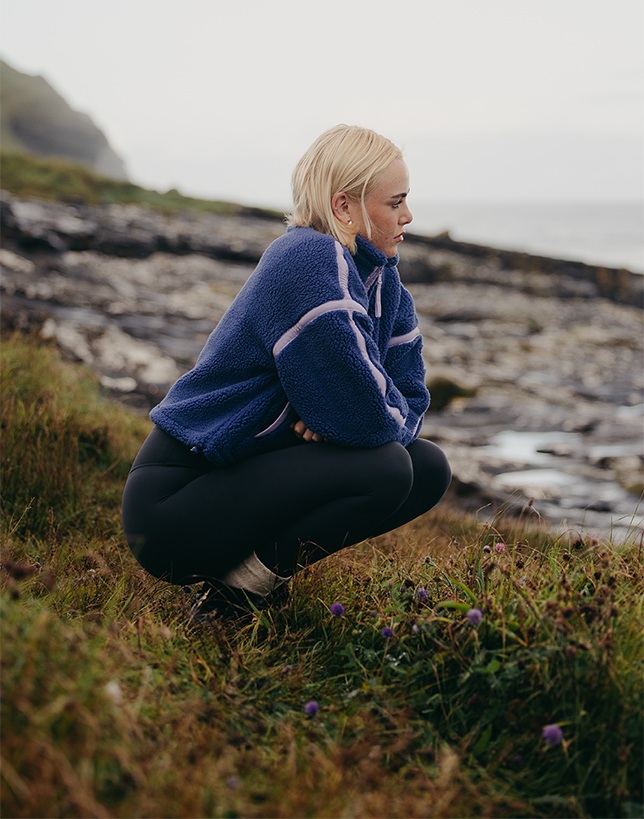 Industry Fleece Half Zip in Violet Smoke
