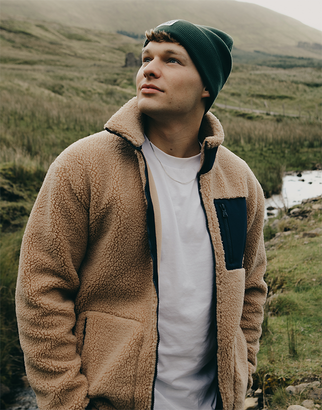 Industry Fleece Jacket in Sandstone