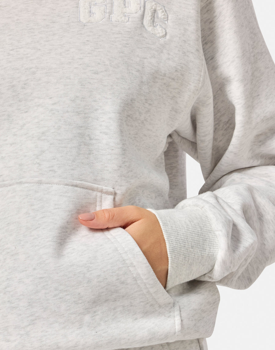 Cascade Hoodie in White Marl