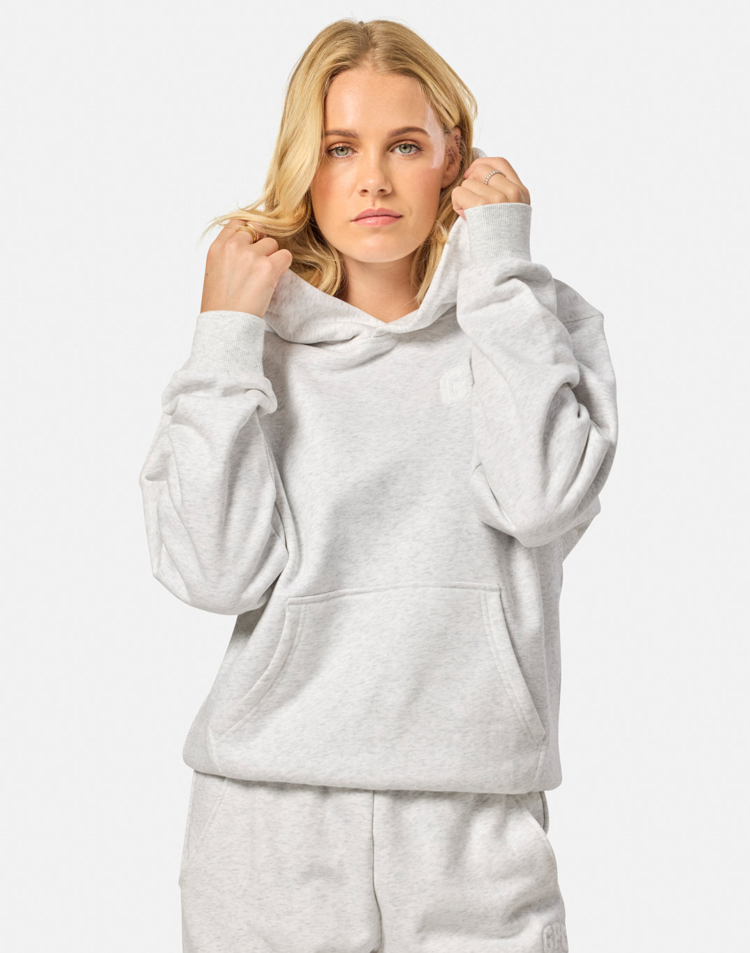 Cascade Hoodie in White Marl