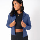 Chill Zip Crop Hoodie in Thunder Blue - Hoodies - Gym+Coffee IE