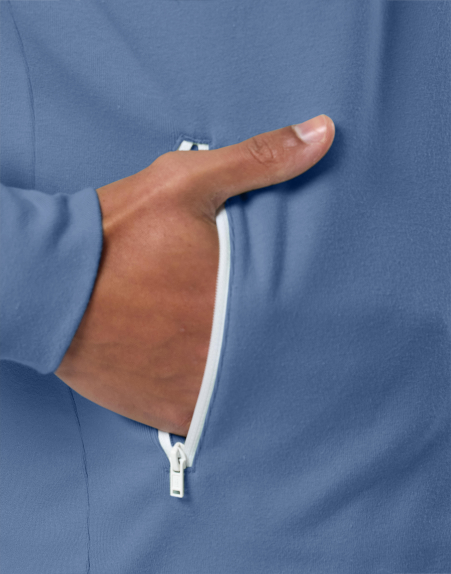 Chill Zip Hoodie in Oasis Blue