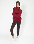 Snap Collar Sierra Sweatshirt in Deep Cherry - Sweatshirts - Gym+Coffee IE