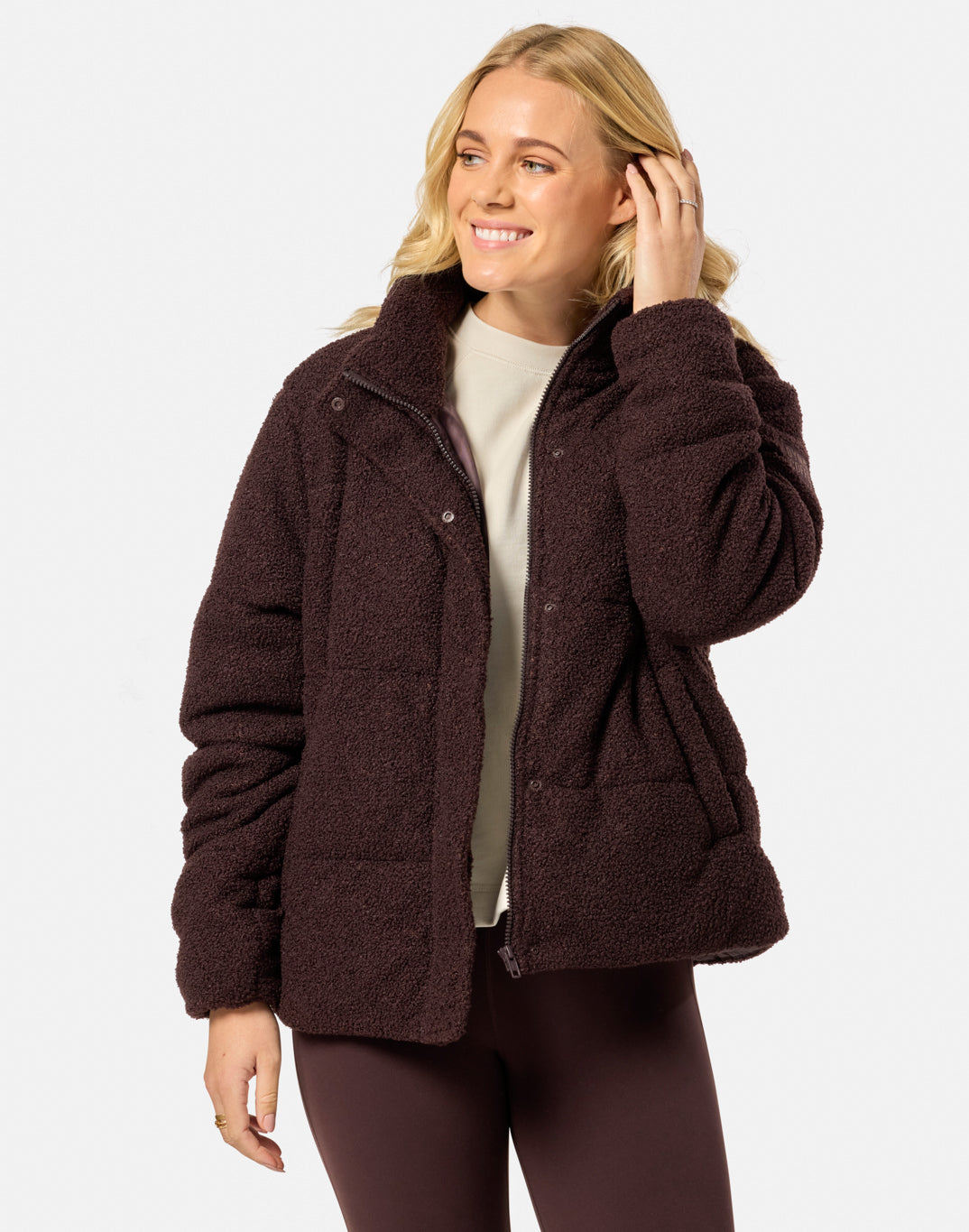 Cloud Puffer Jacket in Mocha Bean