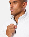 Clubhouse Quarter Zip in White Marl