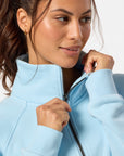 Clubhouse Quarter Zip in Baby Blue