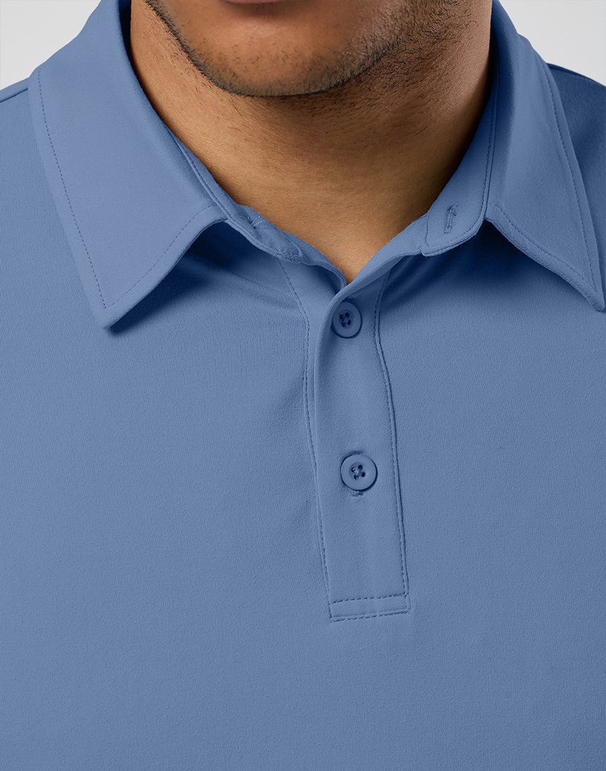 Coffee Polo Tee in Oasis Blue