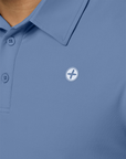 Coffee Polo Tee in Oasis Blue
