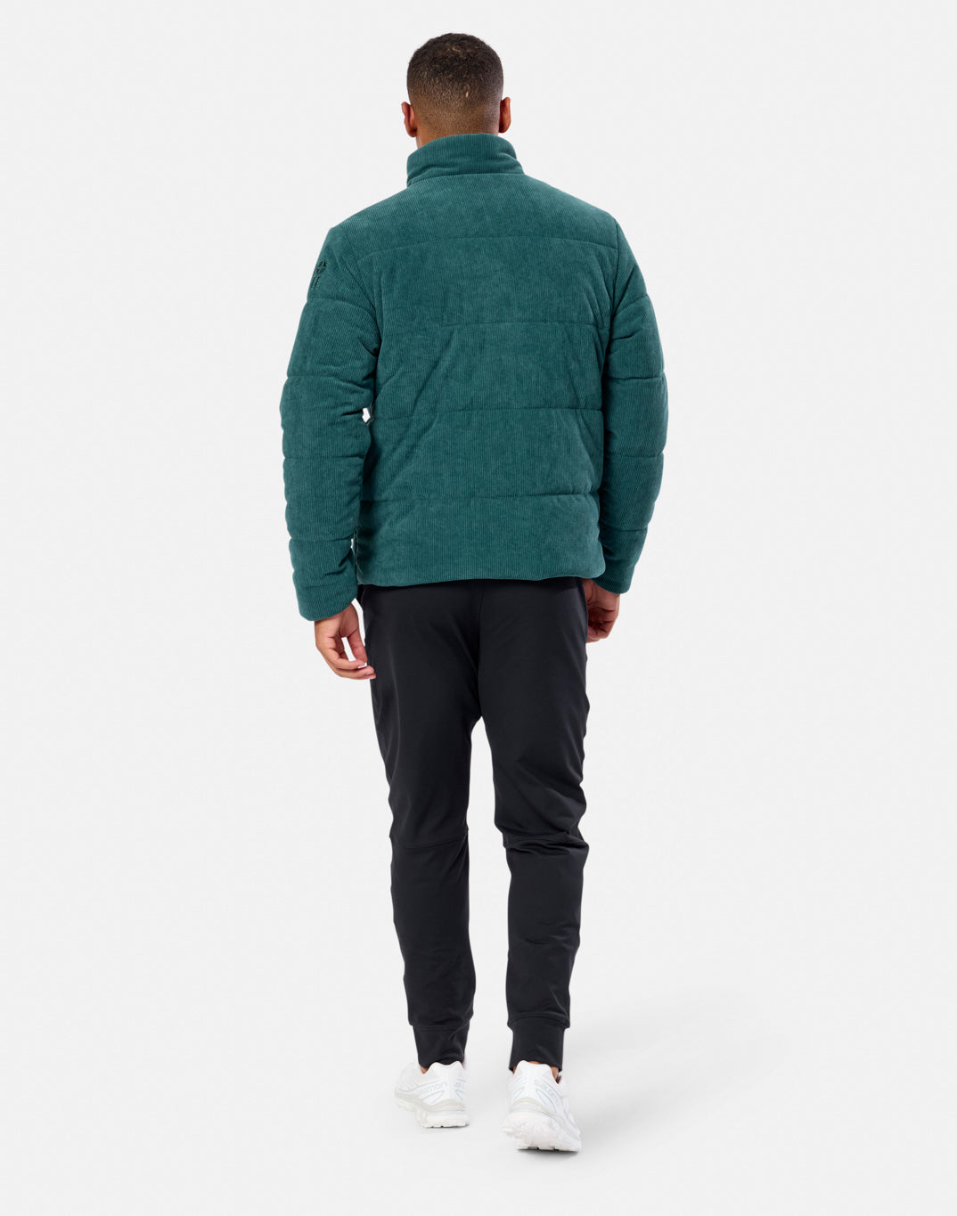 Cord Puffer Jacket in Amazon Green