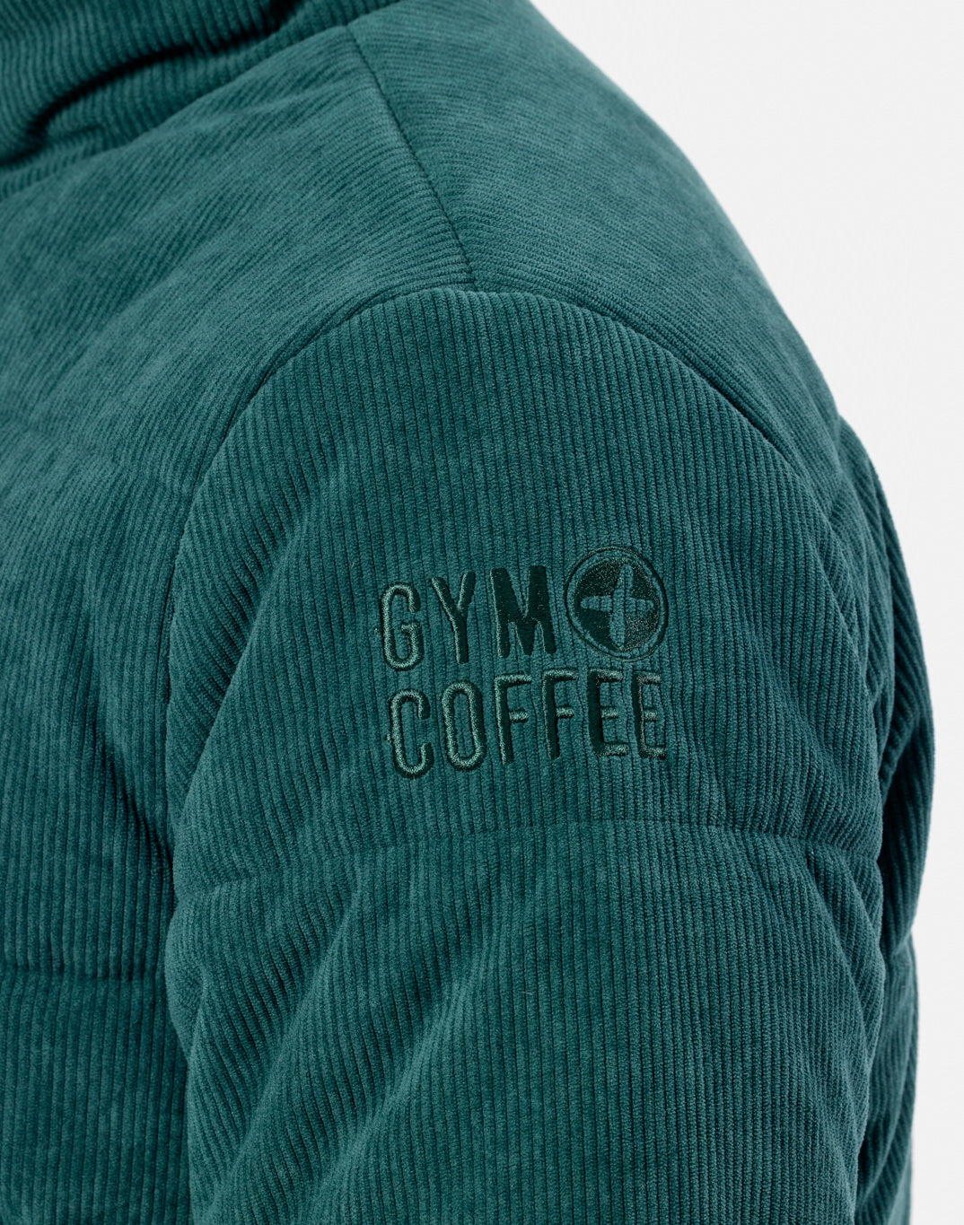 Cord Puffer Jacket in Amazon Green