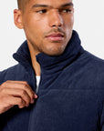 Cord Puffer Jacket in Twilight Navy