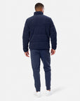 Cord Puffer Jacket in Twilight Navy