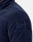 Cord Puffer Jacket in Twilight Navy