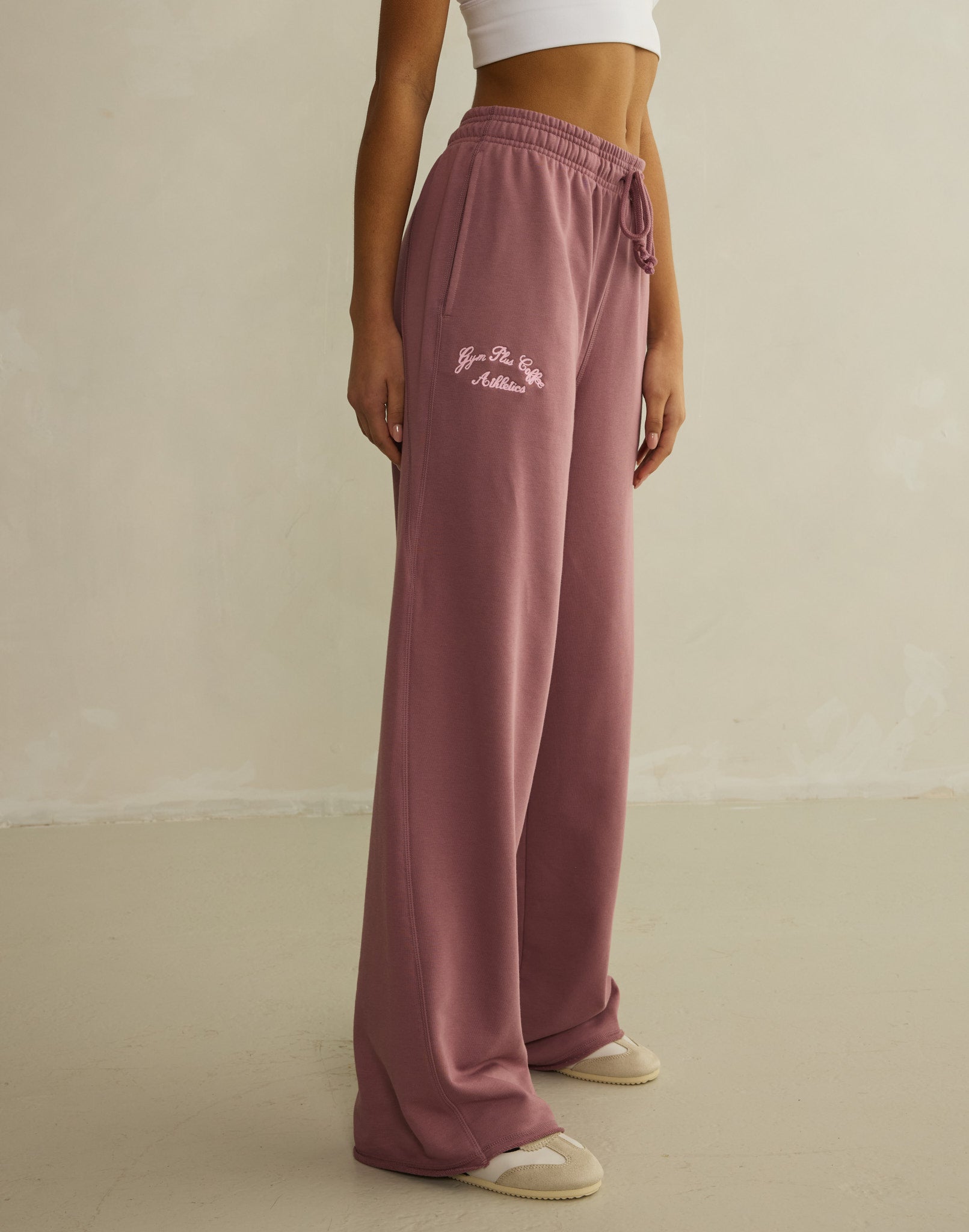 Wide Leg Jogger in Terra Rose