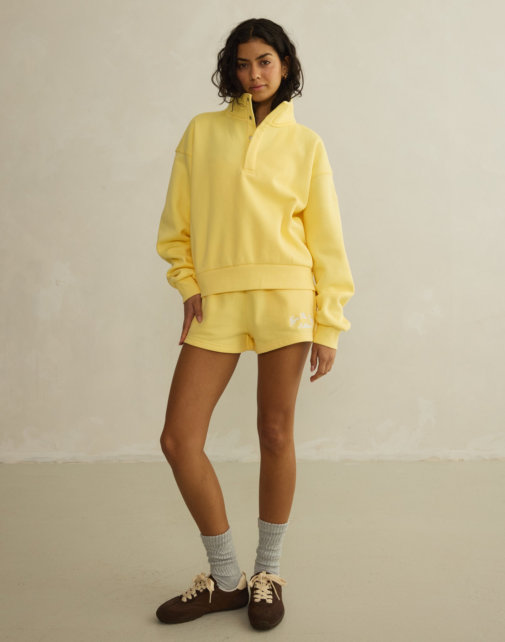 Daily Snap Collar Sweatshirt in Lemon Sorbet