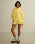 Daily Snap Collar Sweatshirt in Lemon Sorbet