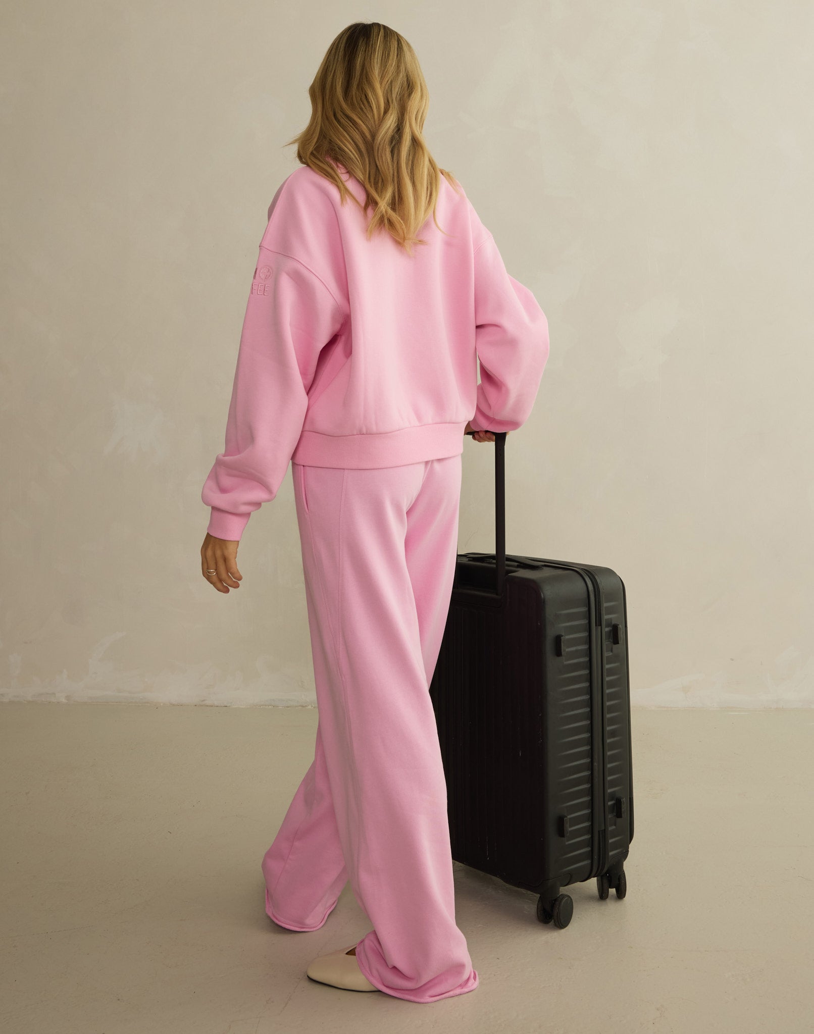 Daily Snap Collar Sweatshirt in Pink Blossom