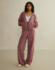 Daily Zip Hoodie in Terra Rose