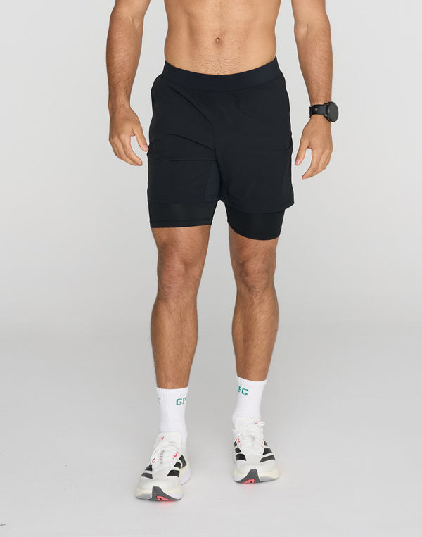 Essential 2in1 6" Shorts in Black