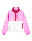 Snap Polar Fleece in Neon Pink