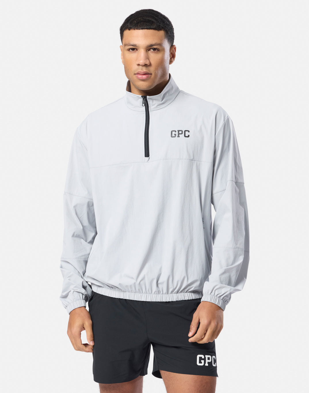 GPC Train Half Zip Jacket in Stone Grey