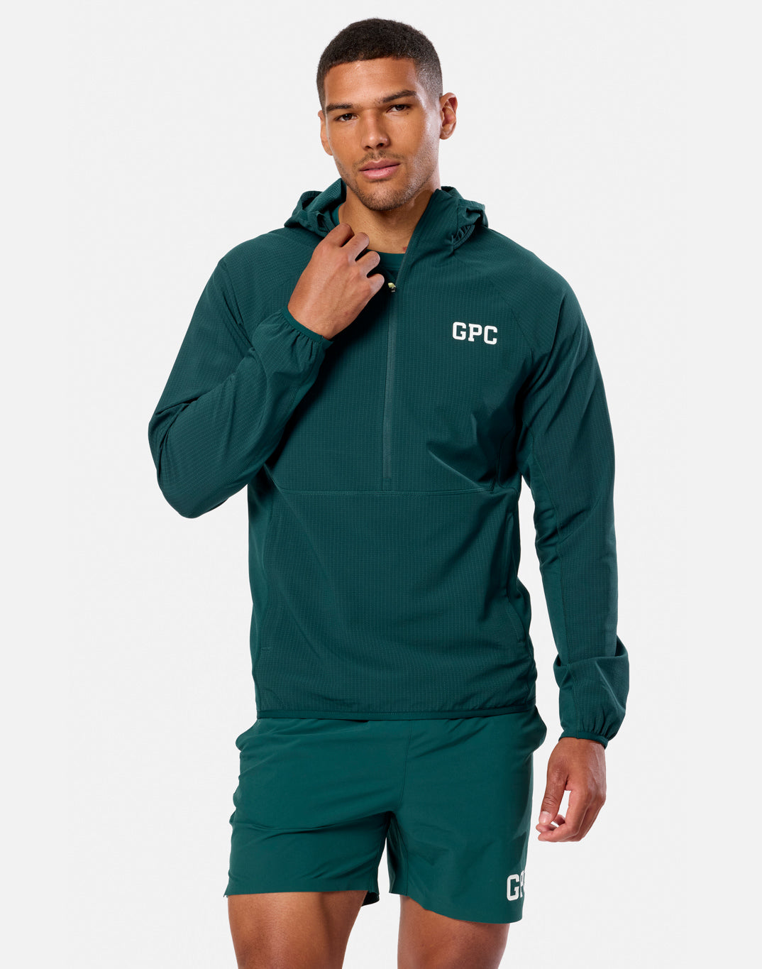 GPC Train Hooded Midlayer in Amazon Green