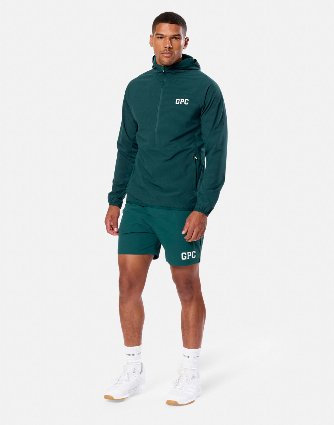 GPC Train Hooded Midlayer in Amazon Green