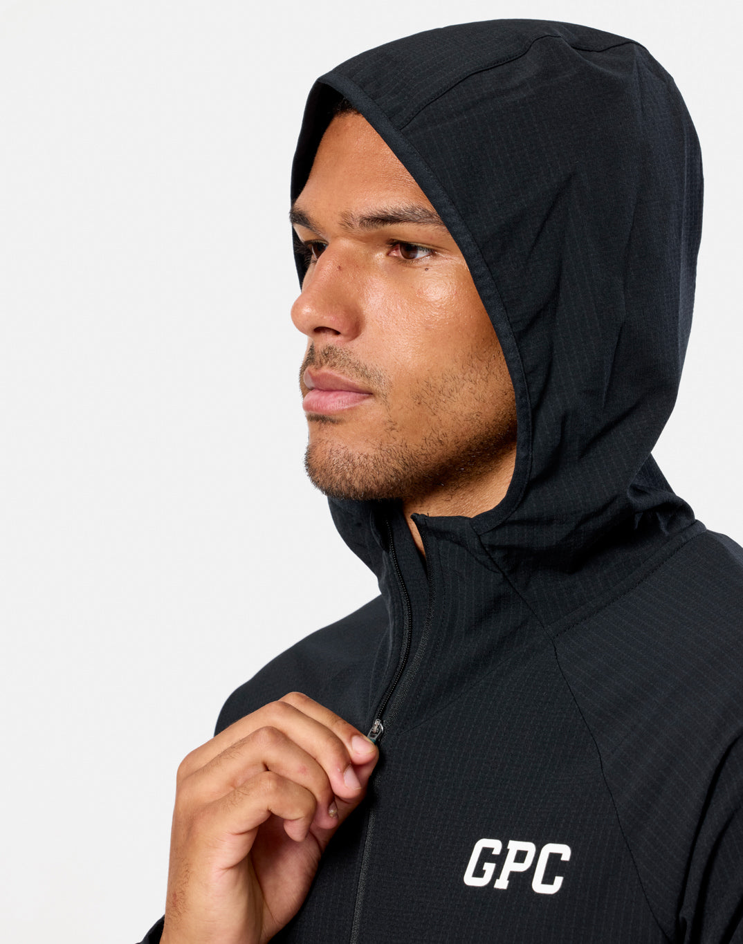 GPC Train Hooded Midlayer in Black