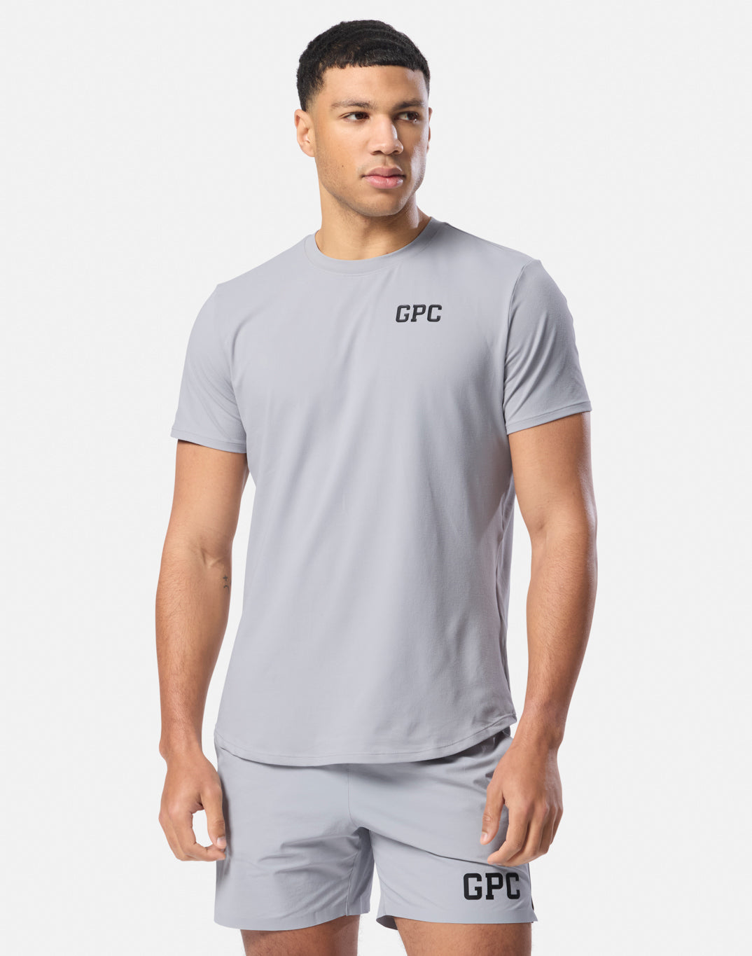 GPC Train Tee in Stone Grey