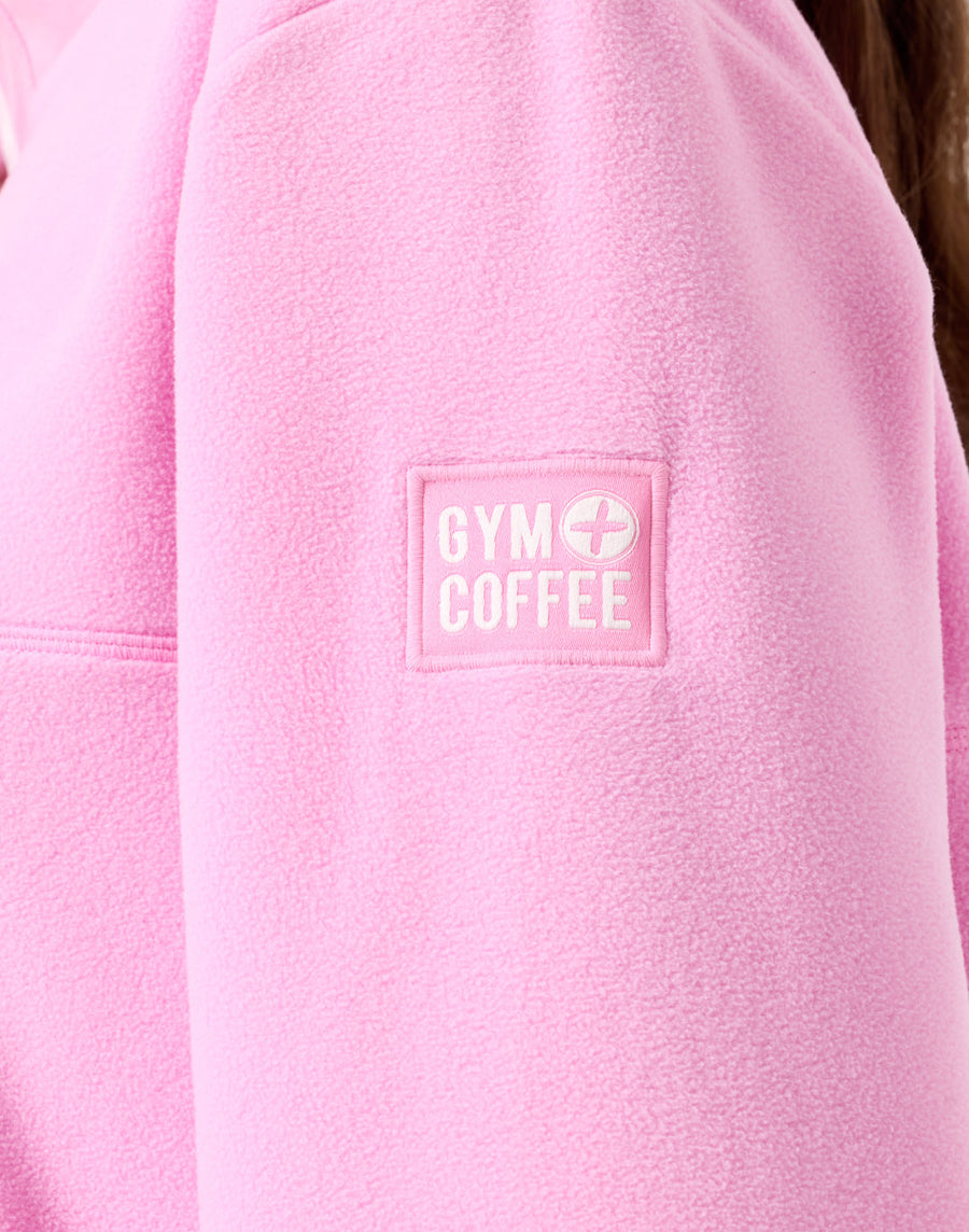 Half Snap Polar Fleece in Cotton Candy