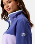 Half Snap Polar Fleece in Lilac