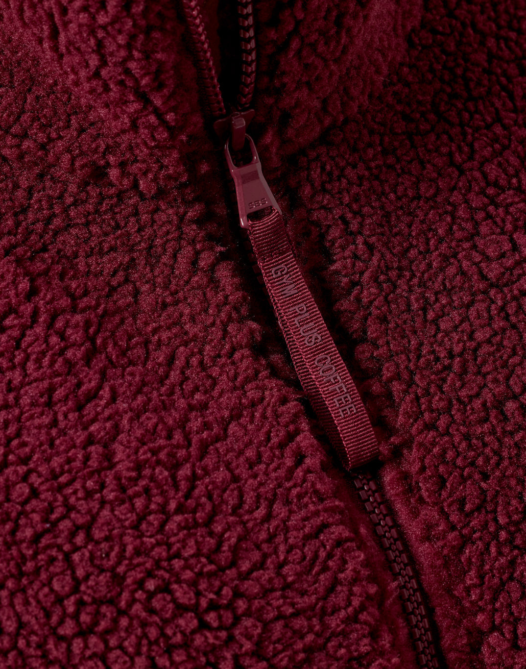 Industry Fleece High Collar Jacket in Cherry Crush