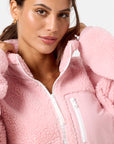 Industry Fleece Jacket in Dusty Pink