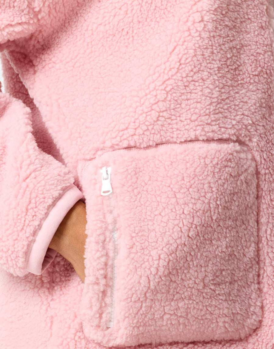 Industry Fleece Jacket in Dusty Pink