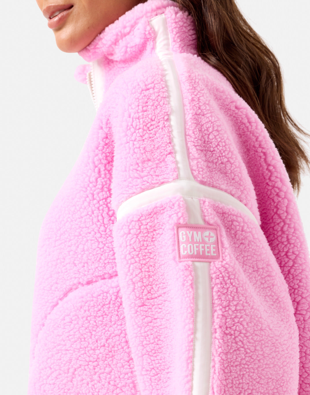 Industry Fleece Half Zip in Cotton Candy