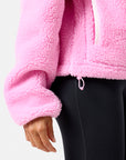 Industry Fleece Half Zip in Cotton Candy