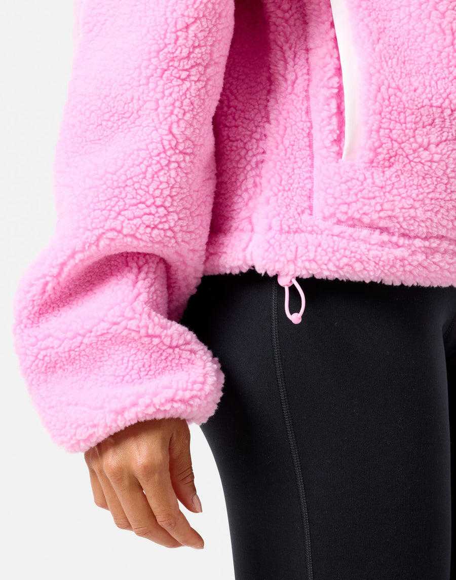 Industry Fleece Half Zip in Cotton Candy