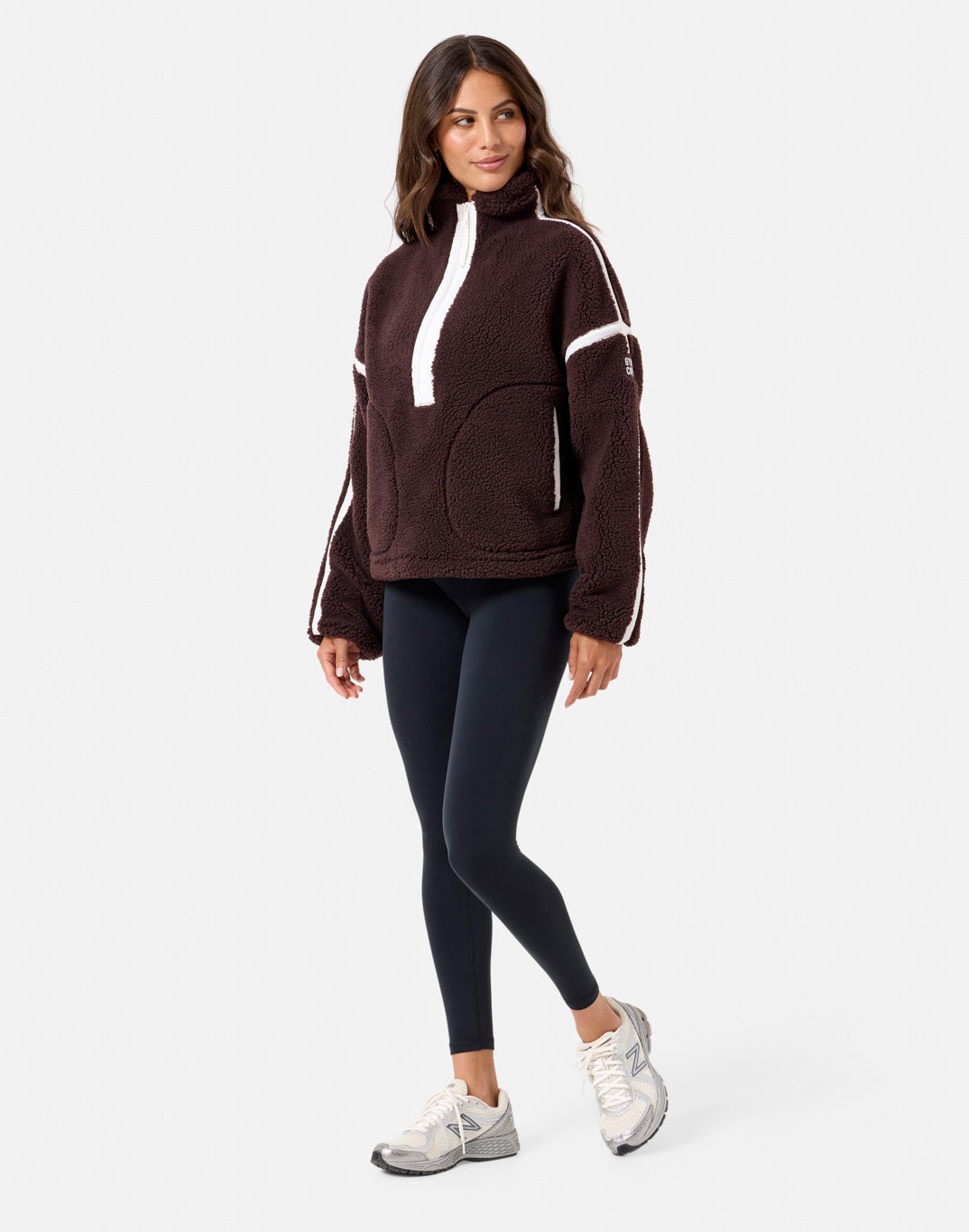 Industry Fleece Half Zip in Mocha Bean
