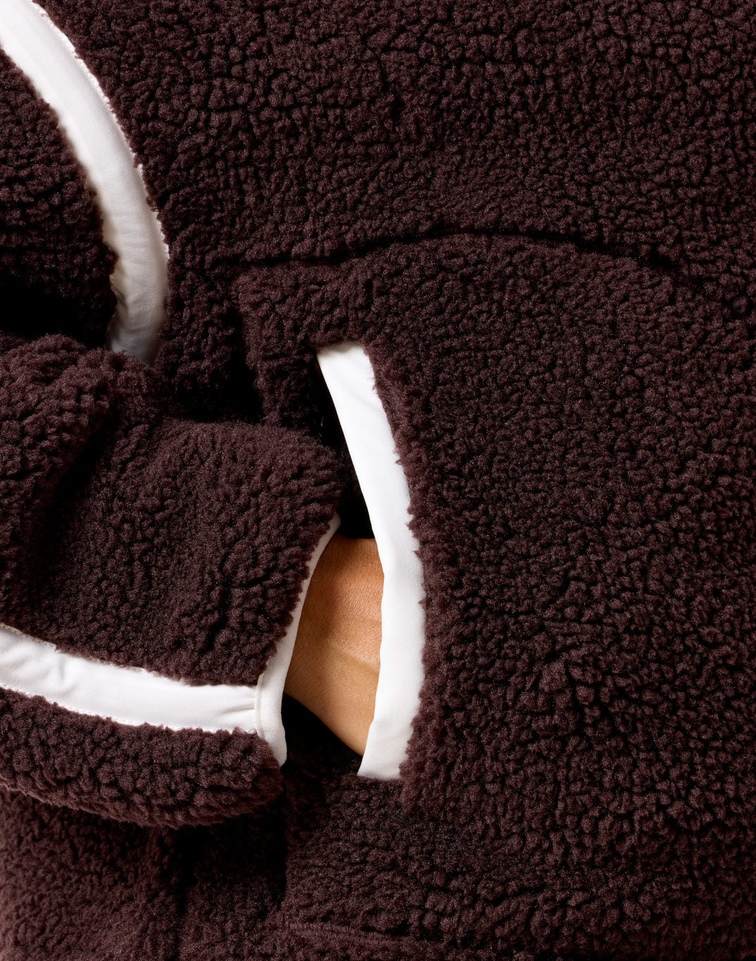 Industry Fleece Half Zip in Mocha Bean