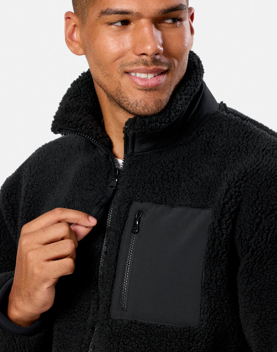 Industry Fleece Jacket in Black