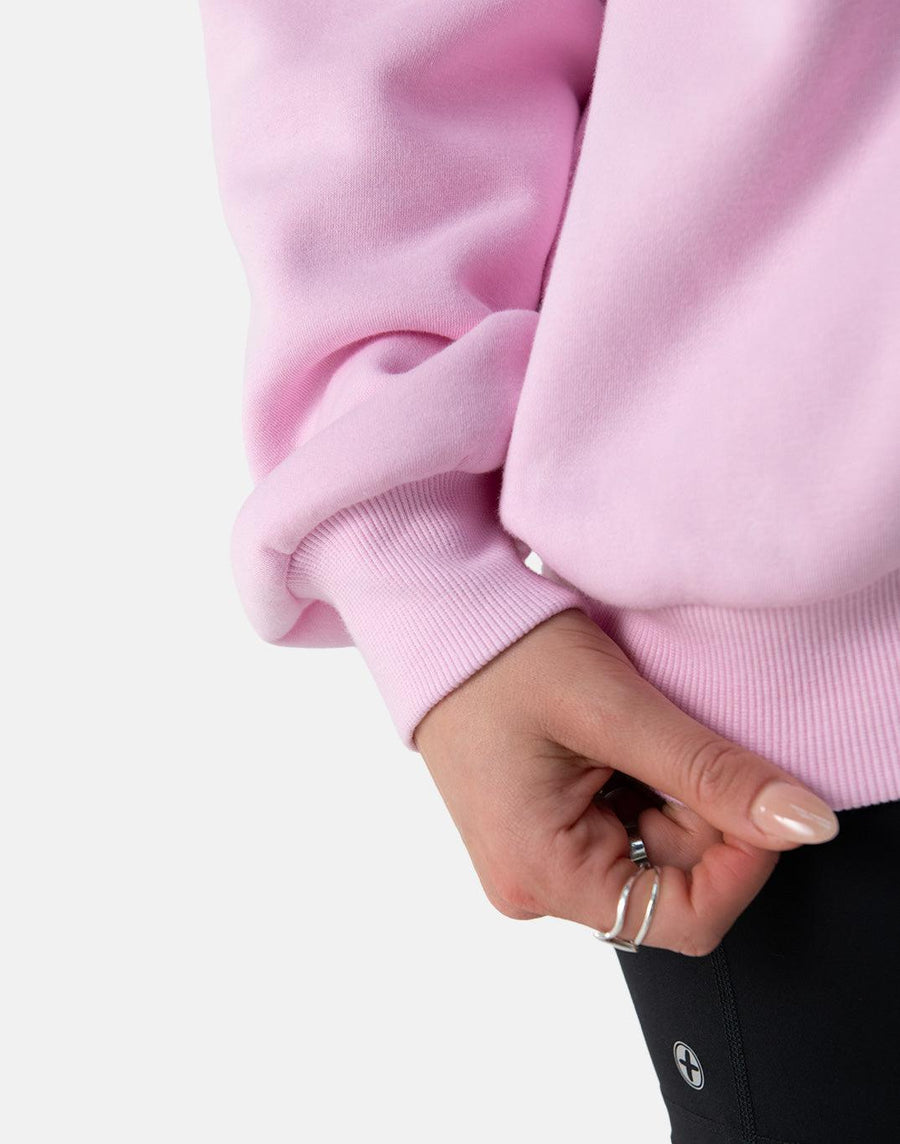 Kin Snap Collar Sweatshirt in Baby Pink - Sweatshirts - Gym+Coffee IE
