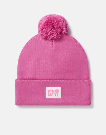 Knit Bobble Beanie in Sangria Sunset