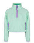 Half Zip Crop Polar Fleece in Mint - Fleeces - Gym+Coffee IE