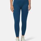 Lotus Chevron 7/8 Leggings in Petrol Blue - Leggings - Gym+Coffee IE