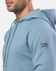 Chill Patch Hoodie in Steel Blue